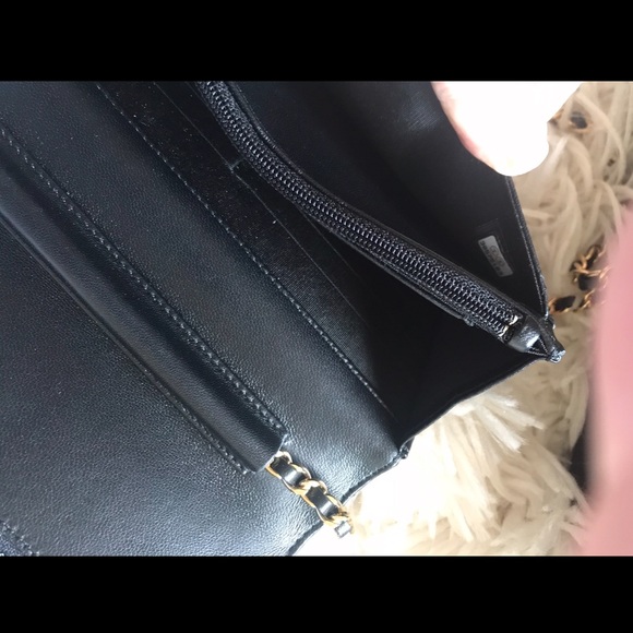 Gorgeous Chanel Lambskin Quilted WOC with Gold Chain & Multicolored Crystal CC - Picture 6 of 8